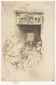 Kralenrijgers, 1879-1880 door James Abbott McNeill Whistler